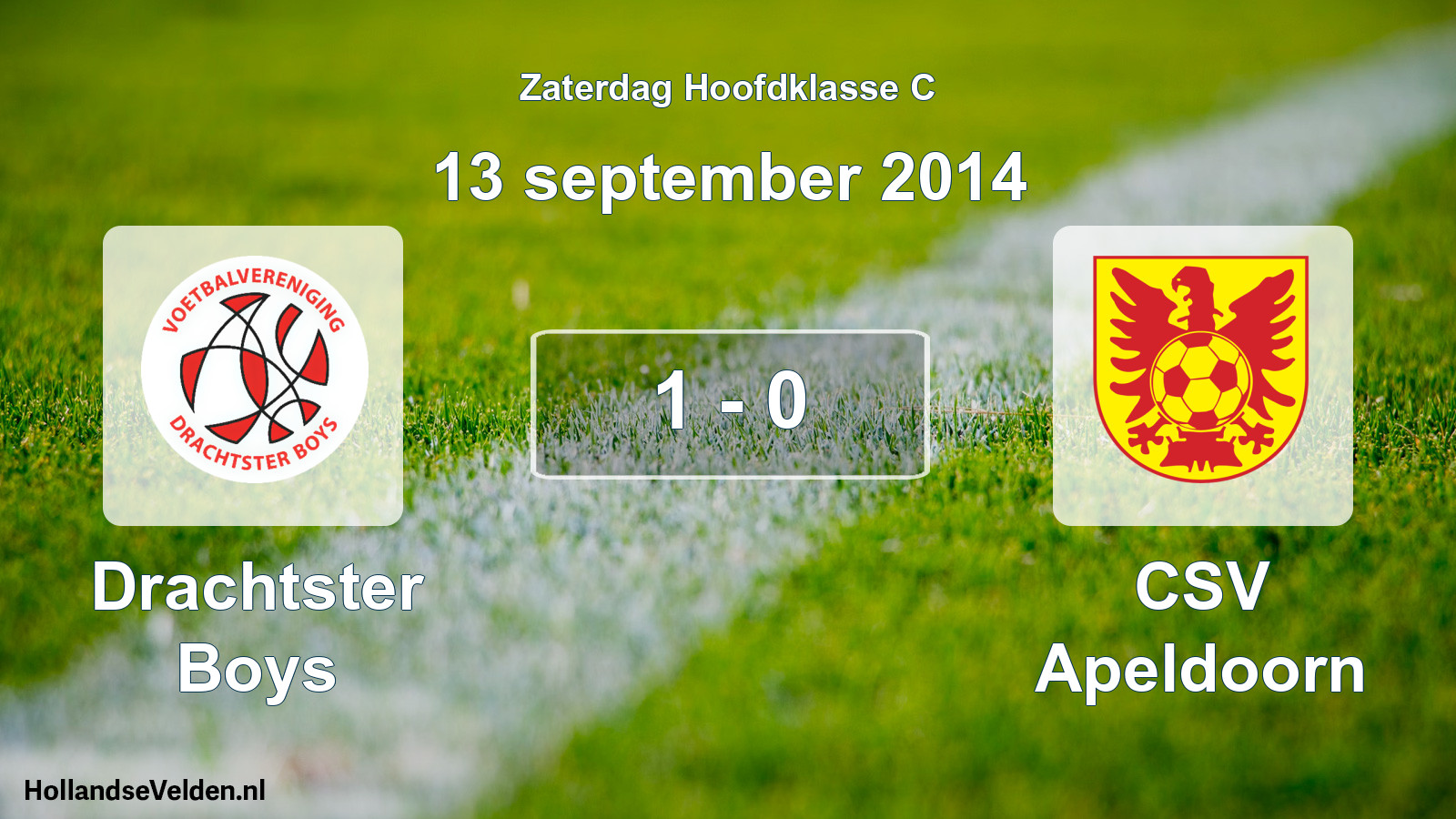 Total number of matches played: Drachtster Boys - CSV Apeldoorn 1 - 0 (13 September 2014)