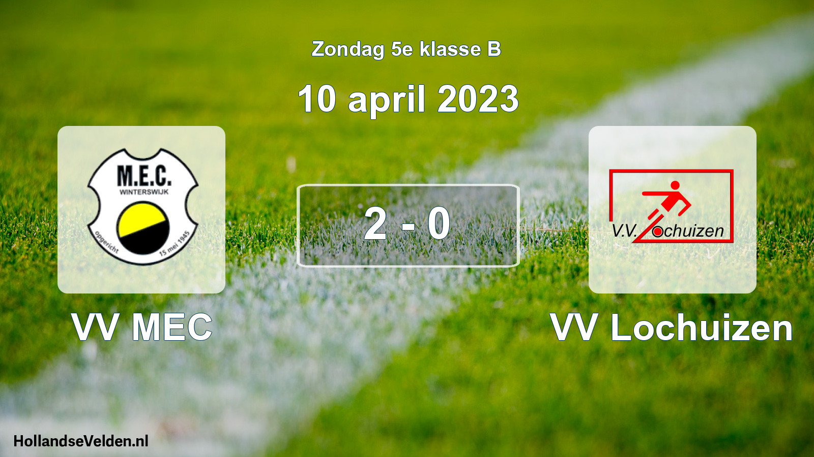 Total number of matches played: VV MEC - VV Lochuizen 2 - 0 (10 April 2023)