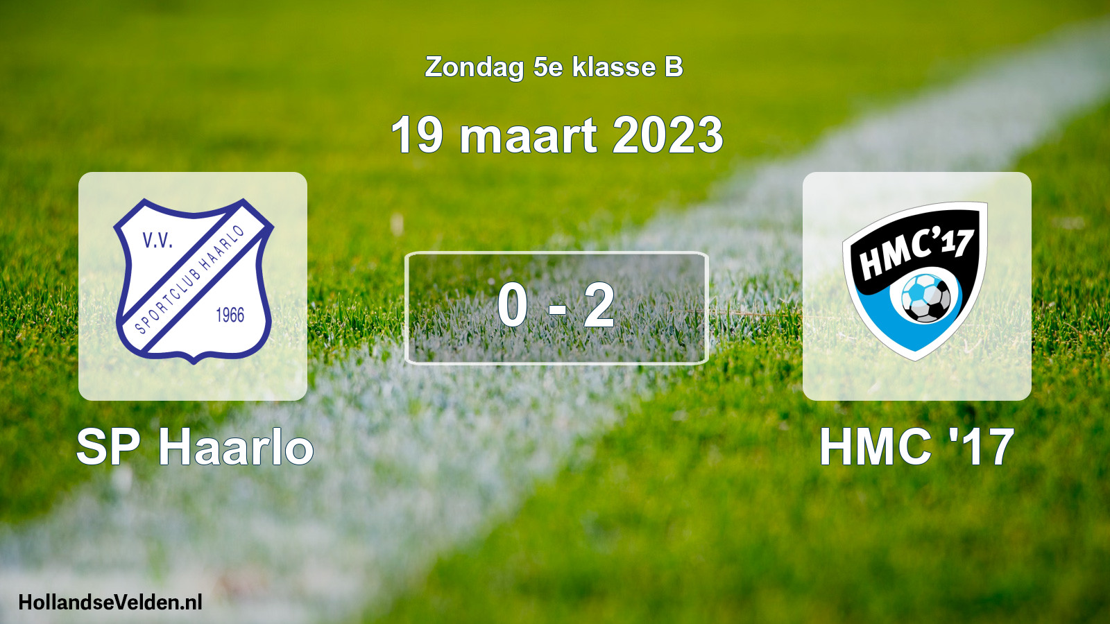 Total number of matches played: SP Haarlo - HMC '17 0 - 2 (19 March 2023)