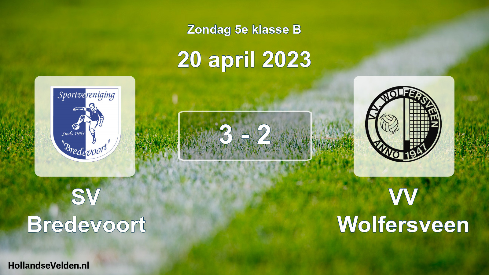 Total number of matches played: SV Bredevoort - VV Wolfersveen 3 - 2 (20 April 2023)