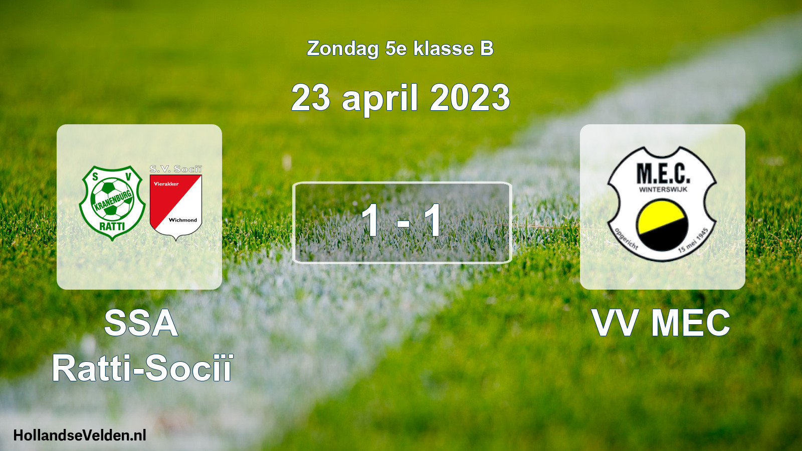 Total number of matches played: SSA Ratti-Sociï - VV MEC 1 - 1 (23 April 2023)