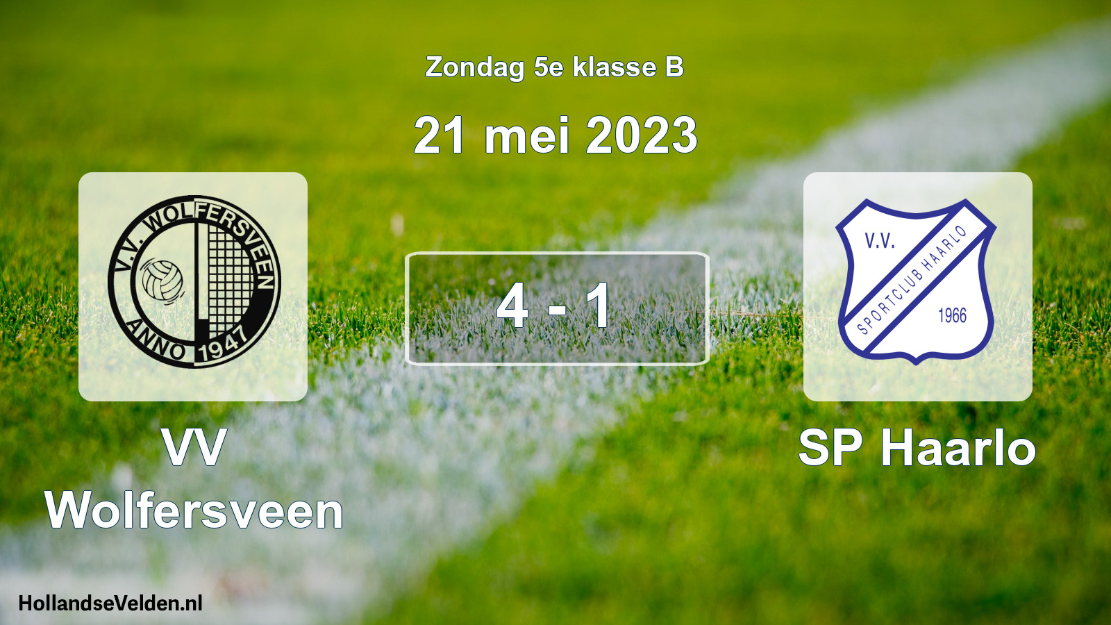 Total number of matches played: VV Wolfersveen - SP Haarlo 4 - 1 (21 May 2023)