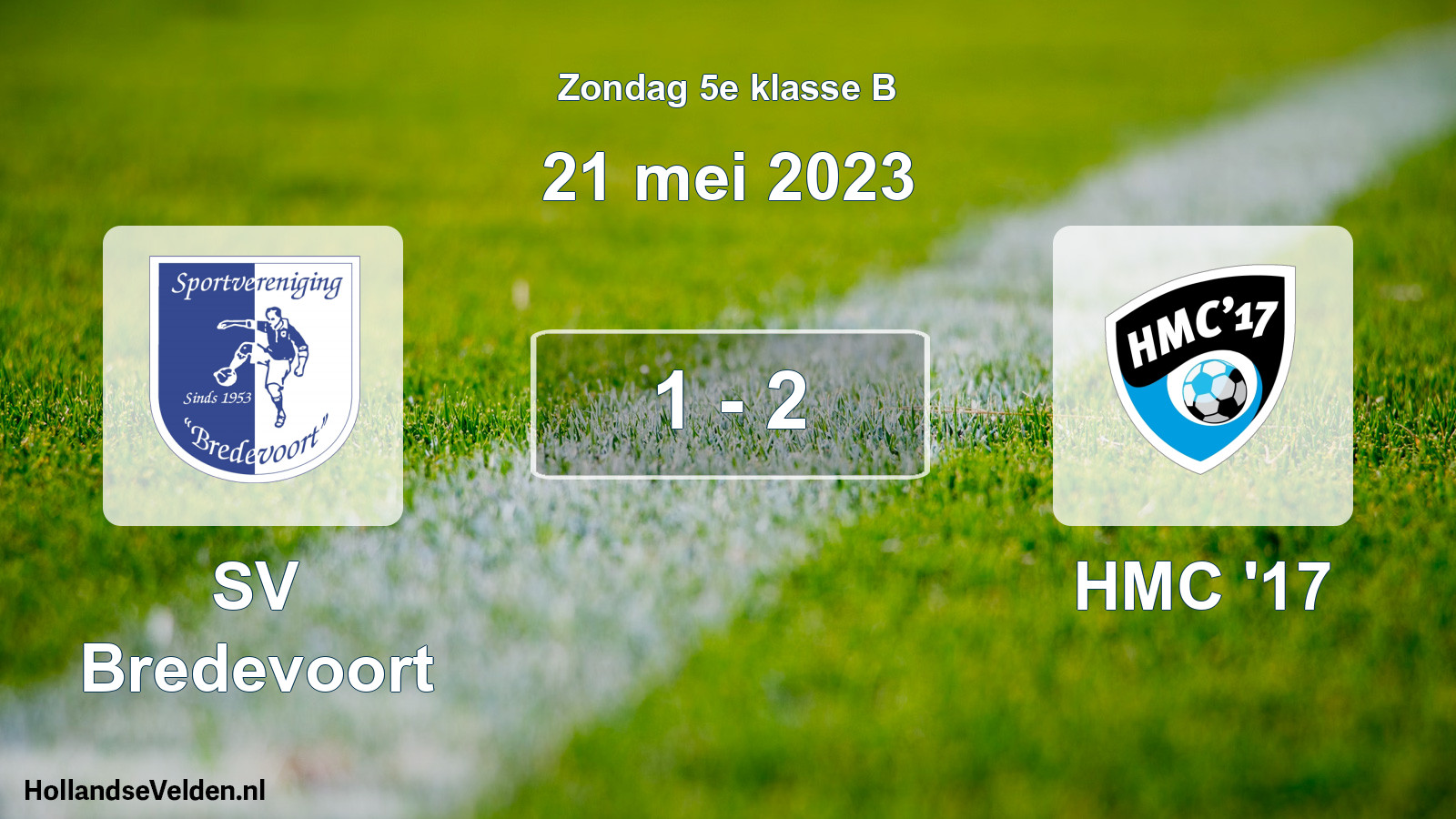 Total number of matches played: SV Bredevoort - HMC '17 1 - 2 (21 May 2023)