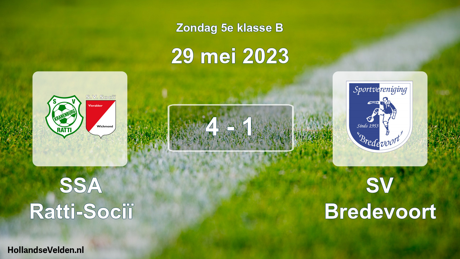 Total number of matches played: SSA Ratti-Sociï - SV Bredevoort 4 - 1 (29 May 2023)
