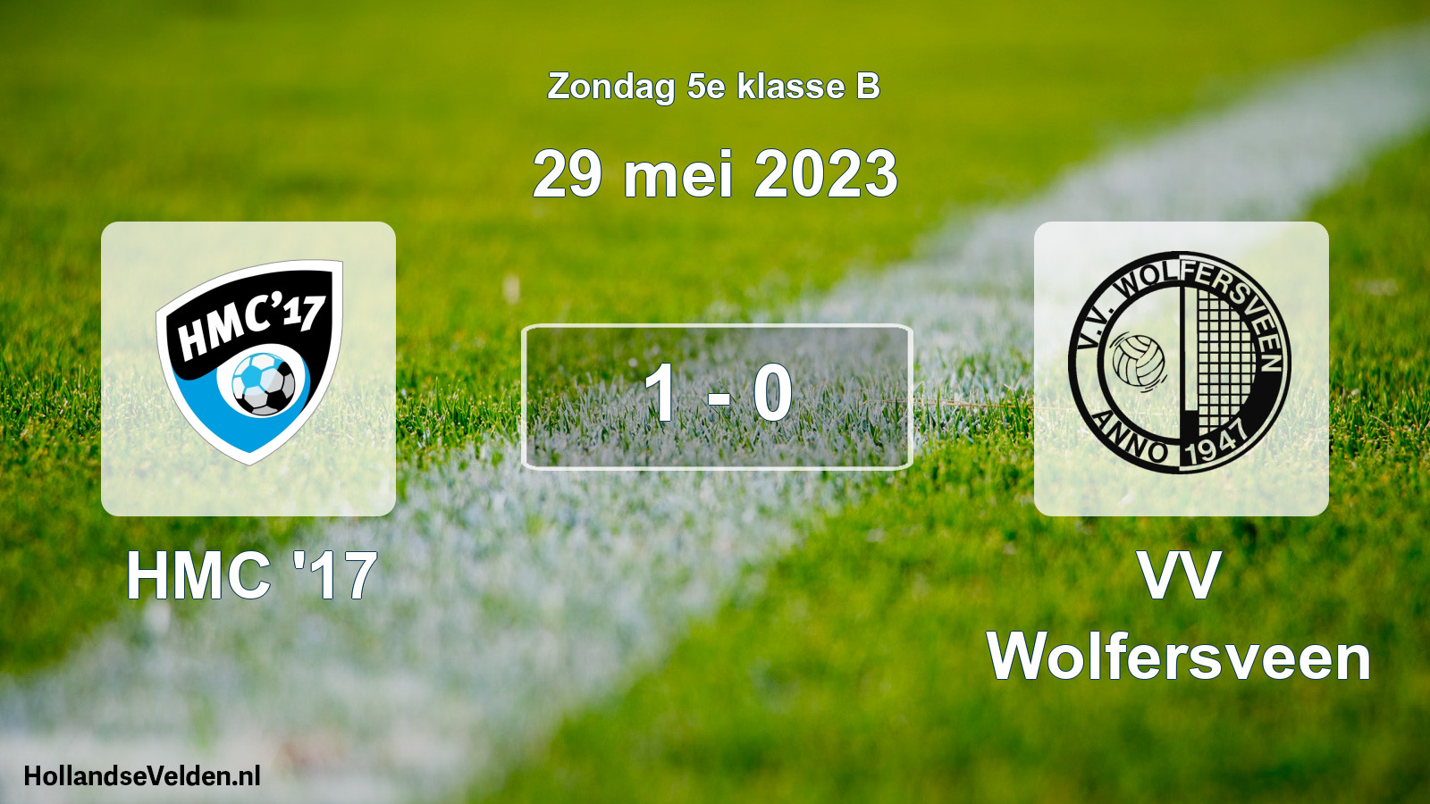 Total number of matches played: HMC '17 - VV Wolfersveen 1 - 0 (29 May 2023)