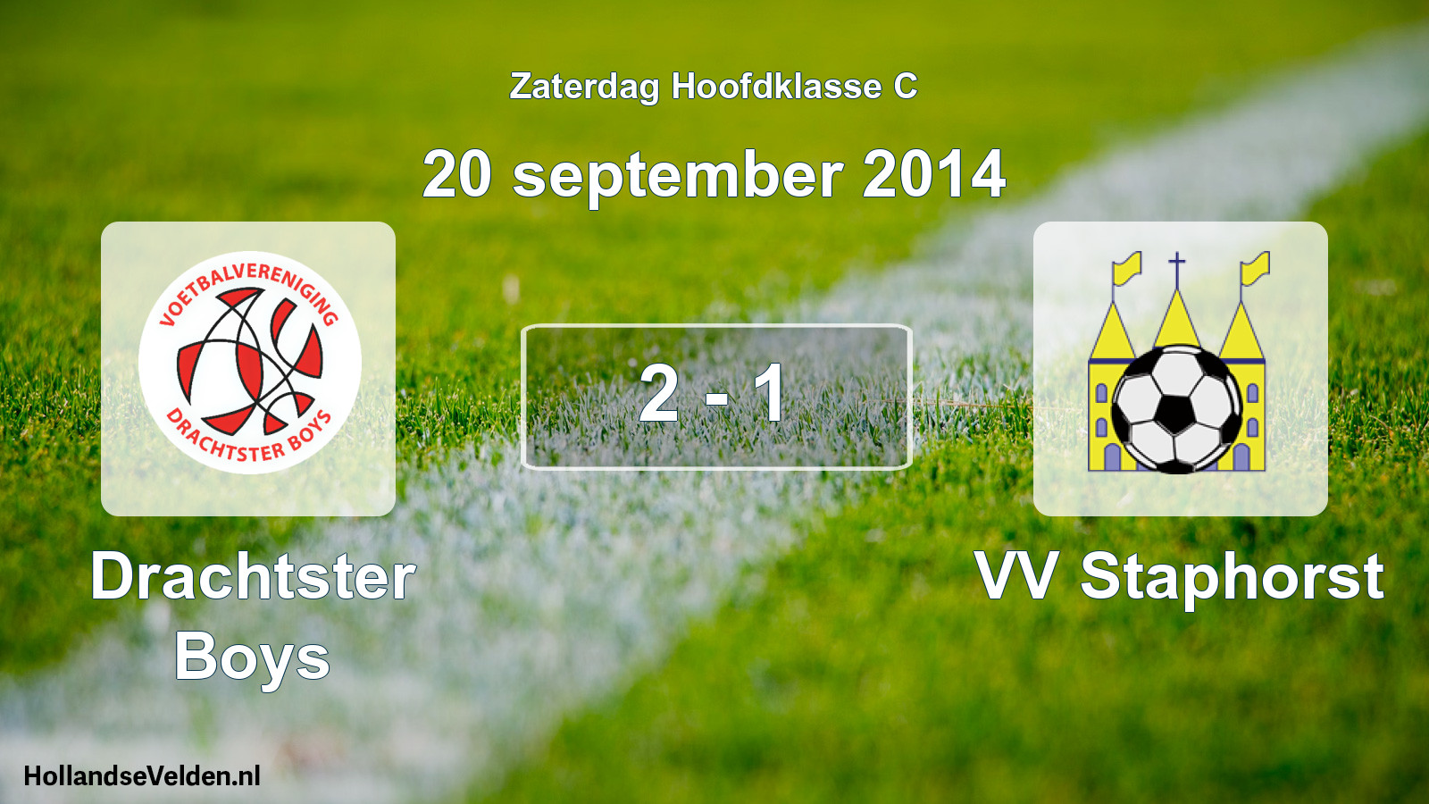Total number of matches played: Drachtster Boys - VV Staphorst 2 - 1 (20 September 2014)