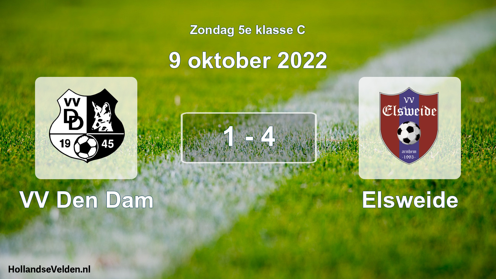Total number of matches played: VV Den Dam - Elsweide 1 - 4 (9 October 2022)