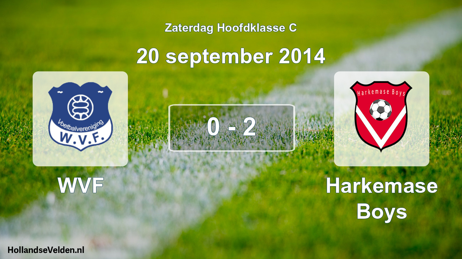 Total number of matches played: WVF - Harkemase Boys 0 - 2 (20 September 2014)