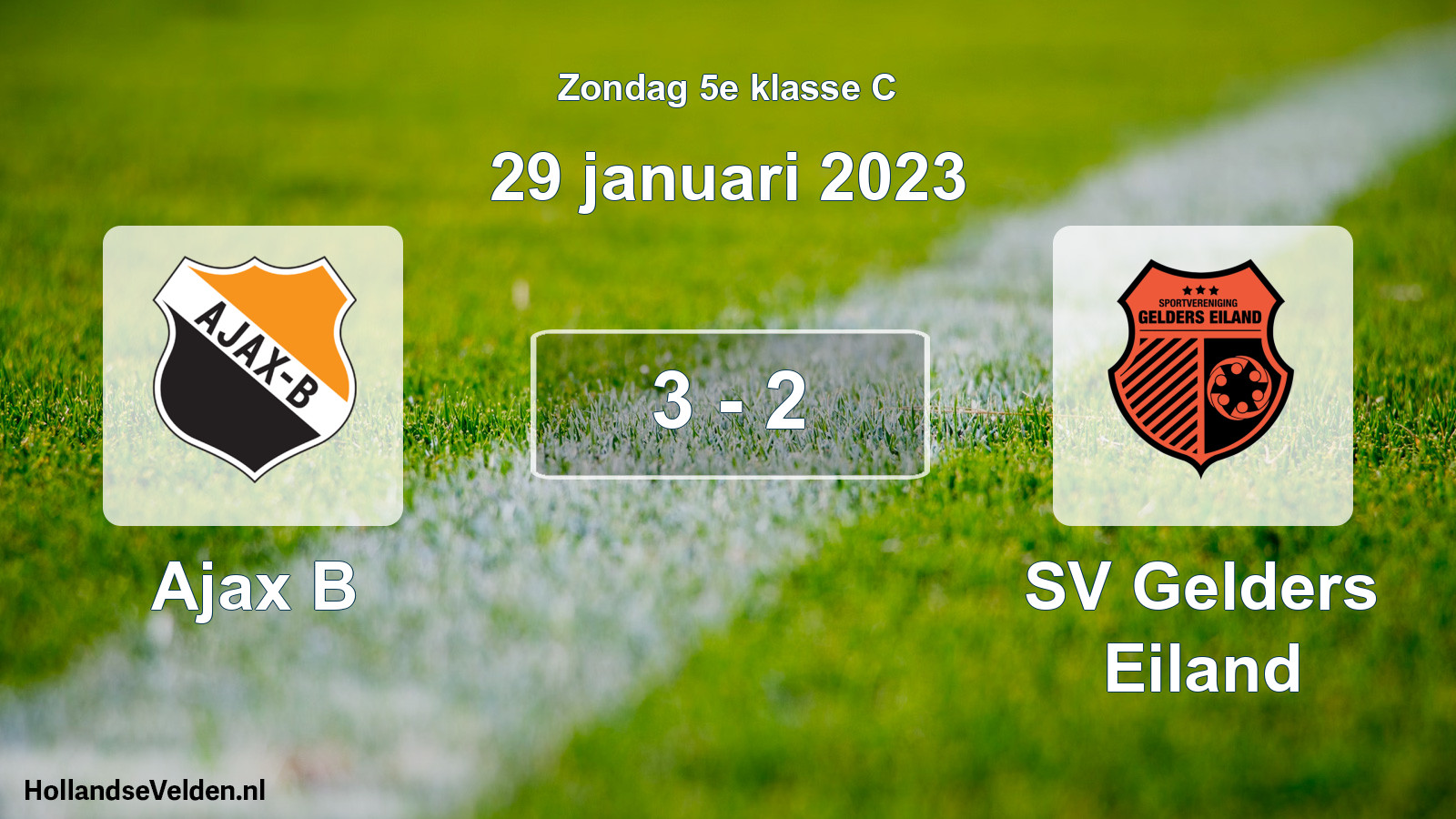 Total number of matches played: Ajax B - SV Gelders Eiland 3 - 2 (29 January 2023)