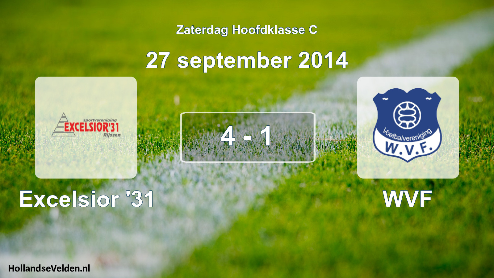 Total number of matches played: Excelsior '31 - WVF 4 - 1 (27 September 2014)