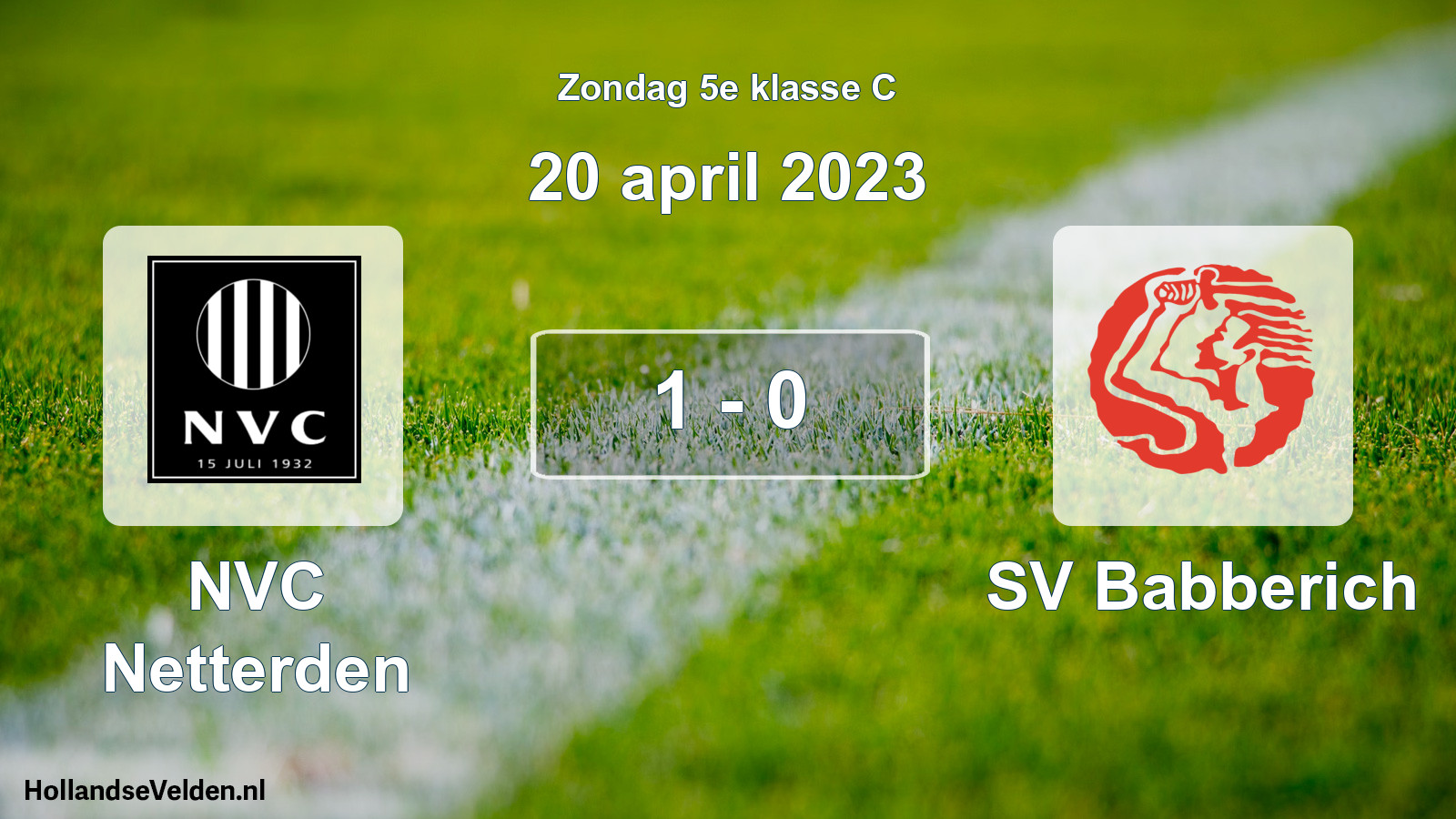 Total number of matches played: NVC Netterden - SV Babberich 1 - 0 (20 April 2023)