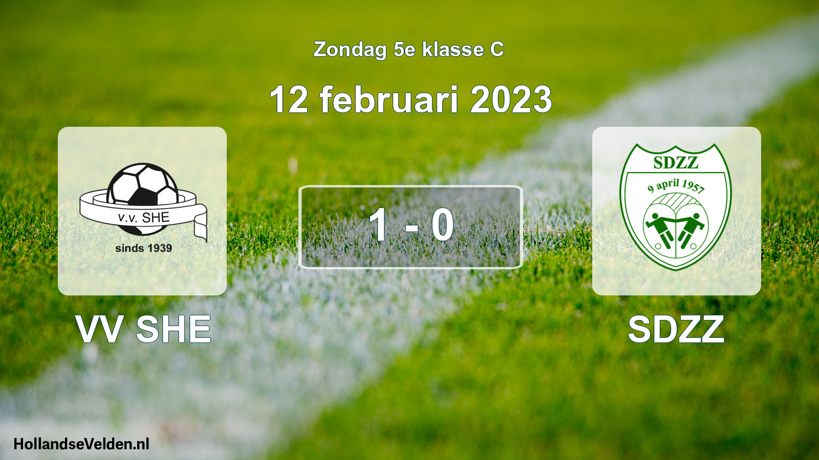 Total number of matches played: VV SHE - SDZZ 1 - 0 (12 February 2023)