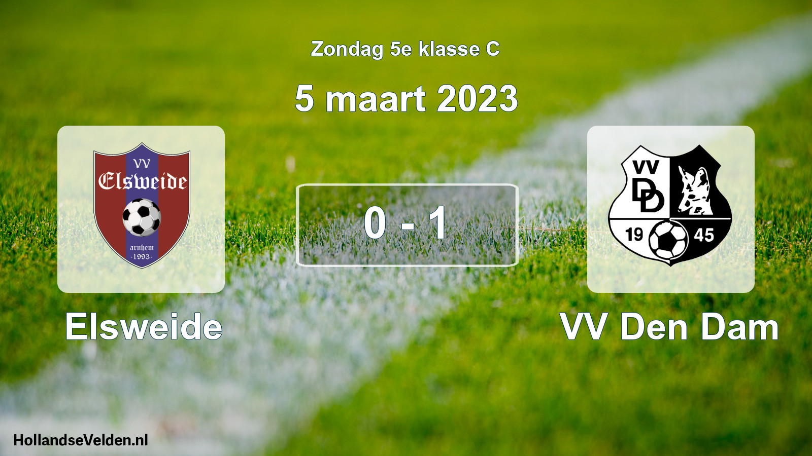 Total number of matches played: Elsweide - VV Den Dam 0 - 1 (5 March 2023)