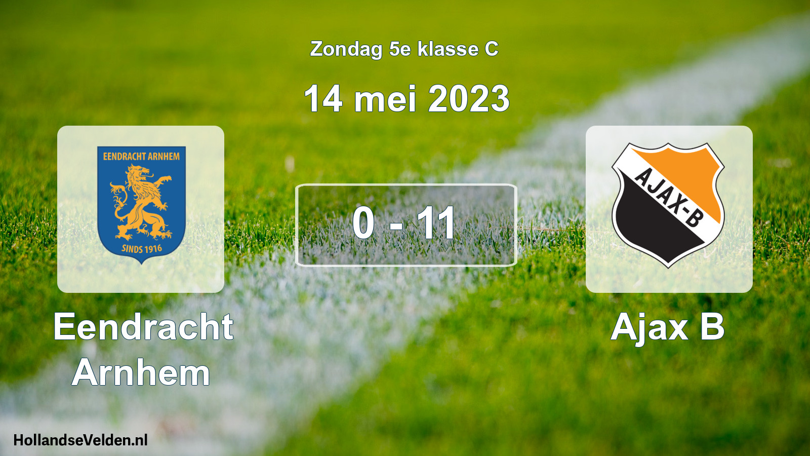Total number of matches played: Eendracht Arnhem - Ajax B 0 - 11 (14 May 2023)