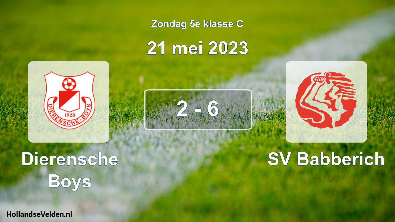 Total number of matches played: Dierensche Boys - SV Babberich 2 - 6 (21 May 2023)
