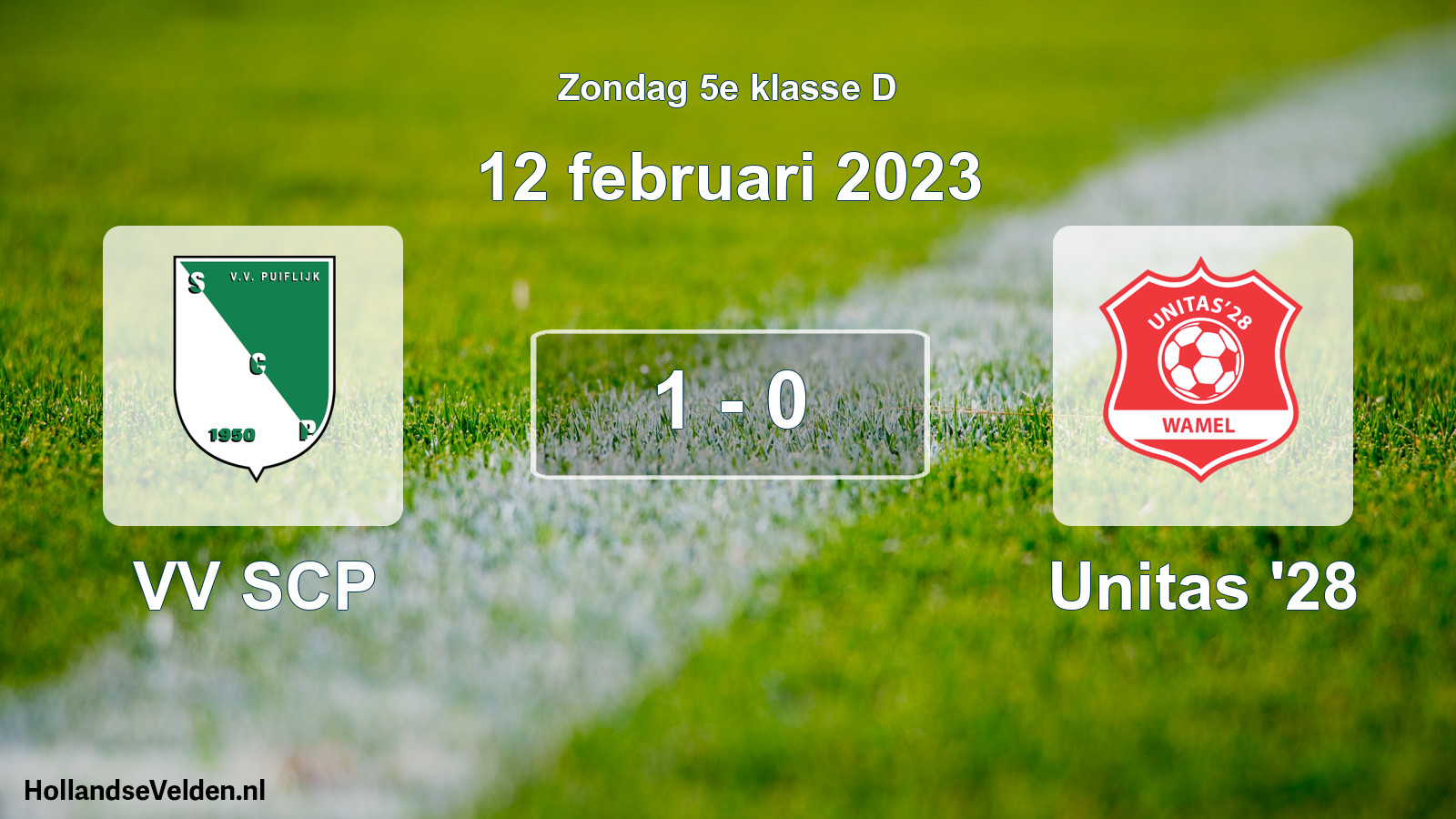 Total number of matches played: VV SCP - Unitas '28 1 - 0 (12 February 2023)