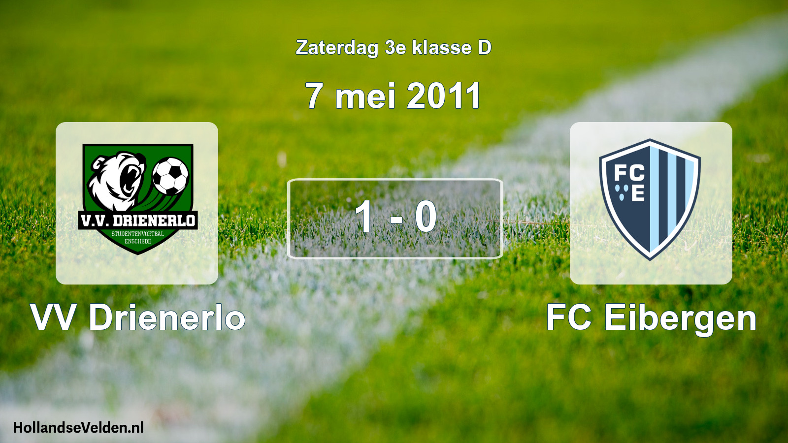 Total number of matches played: VV Drienerlo - FC Eibergen 1 - 0 (7 May 2011)