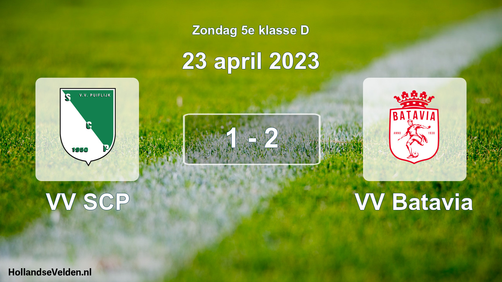 Total number of matches played: VV SCP - VV Batavia 1 - 2 (23 April 2023)