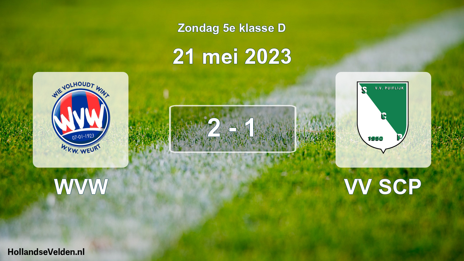 Total number of matches played: WVW - VV SCP 2 - 1 (21 May 2023)