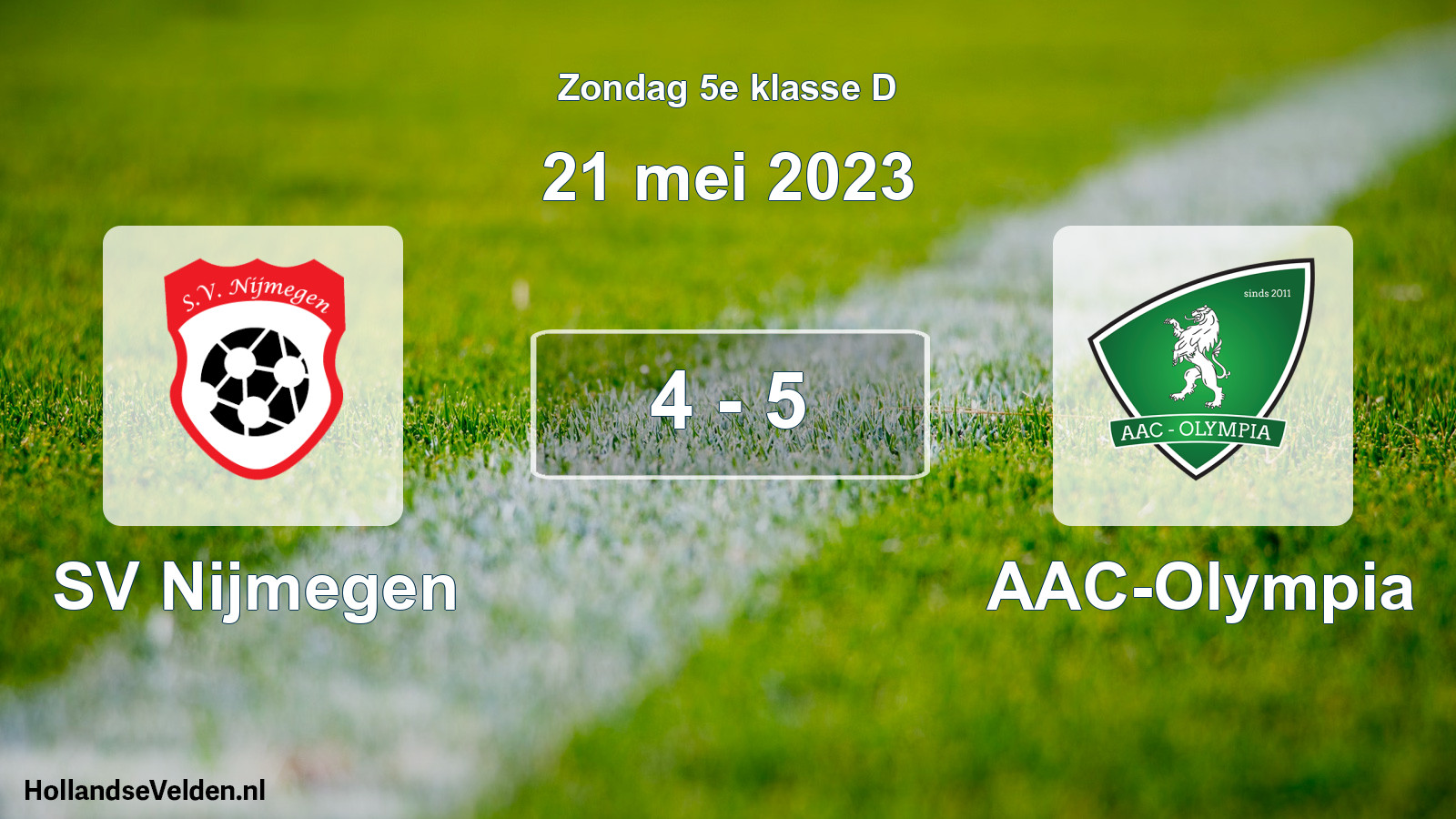 Total number of matches played: SV Nijmegen - AAC-Olympia 4 - 5 (21 May 2023)