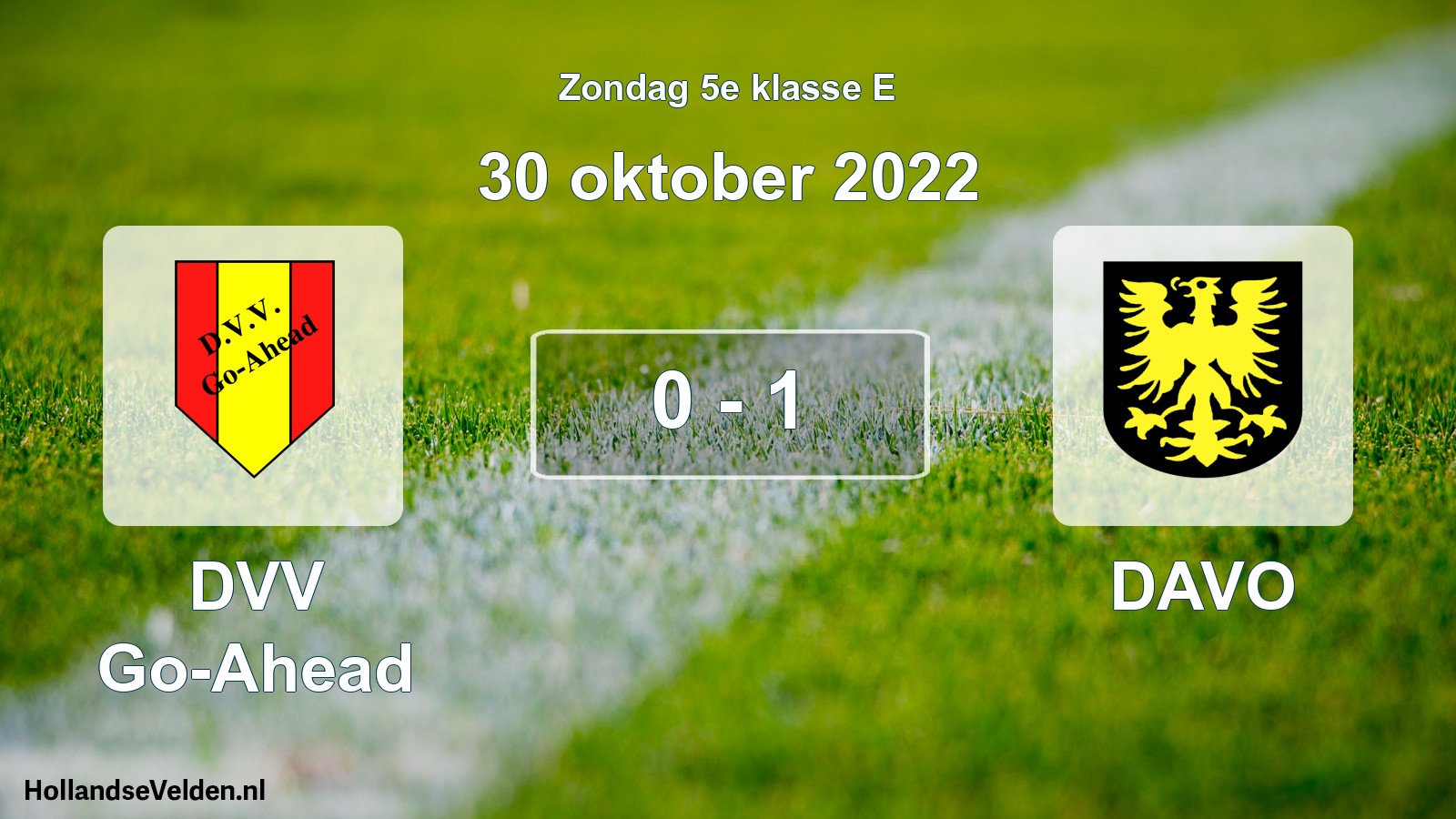 Total number of matches played: DVV Go-Ahead - DAVO 0 - 1 (30 October 2022)