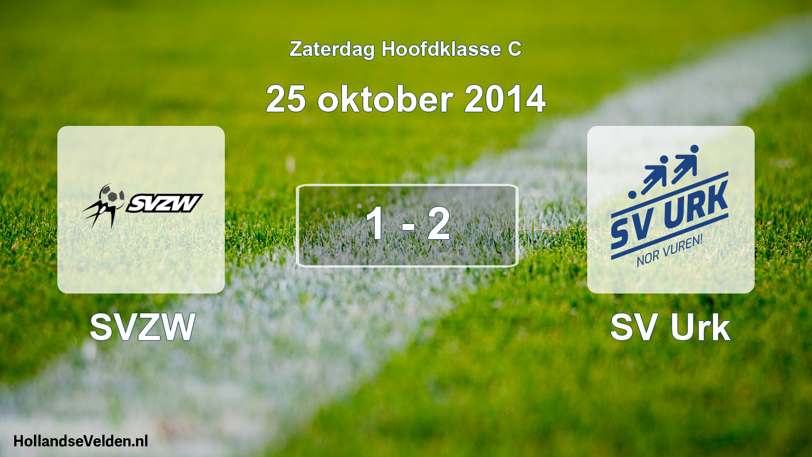 Total number of matches played: SVZW - SV Urk 1 - 2 (25 October 2014)