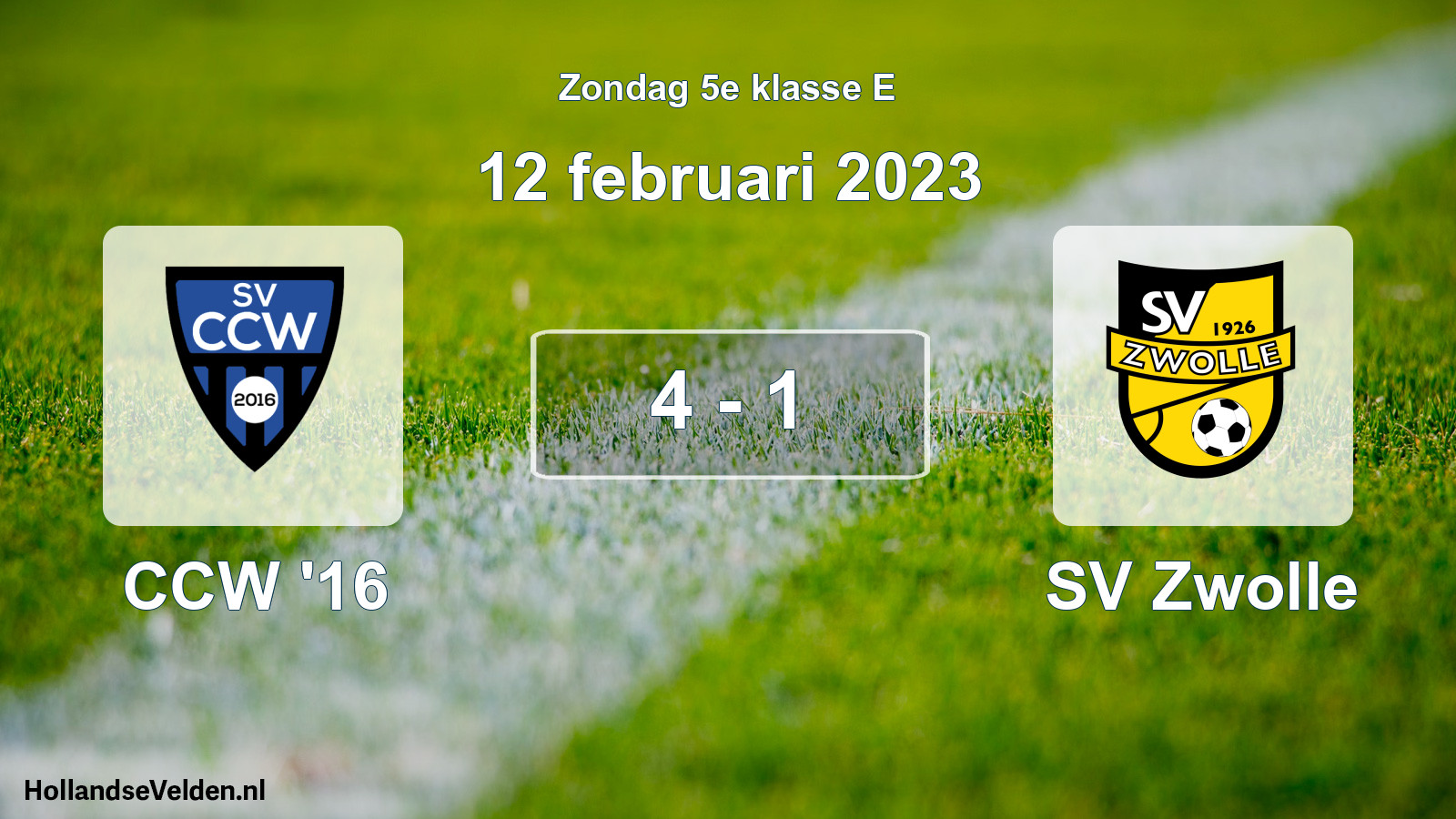 Total number of matches played: CCW '16 - SV Zwolle 4 - 1 (12 February 2023)