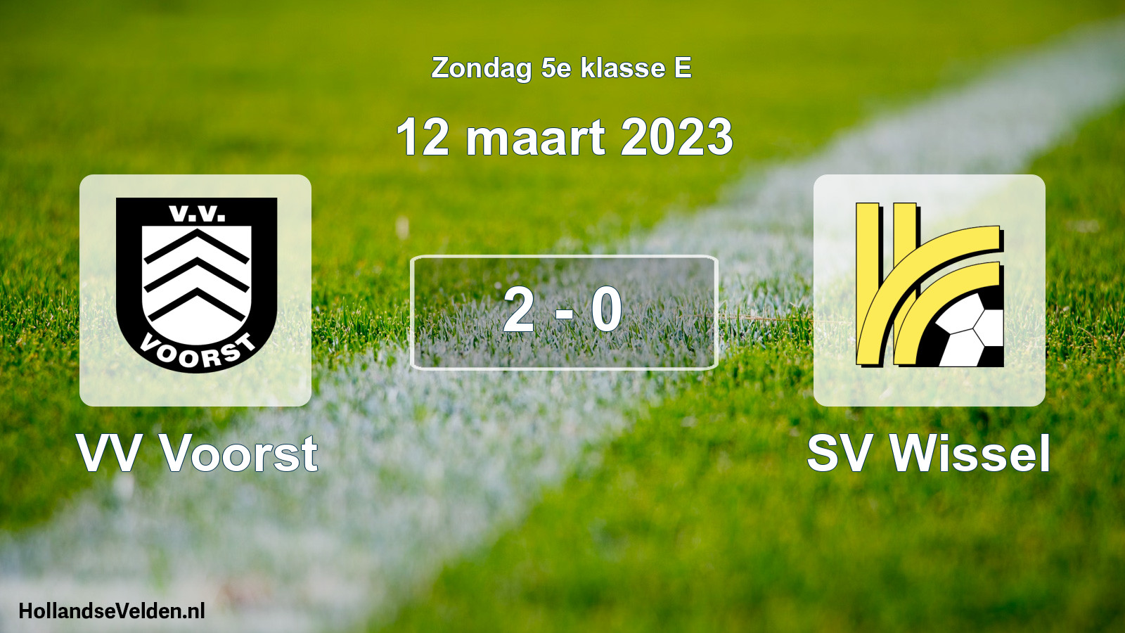 Total number of matches played: VV Voorst - SV Wissel 2 - 0 (12 March 2023)