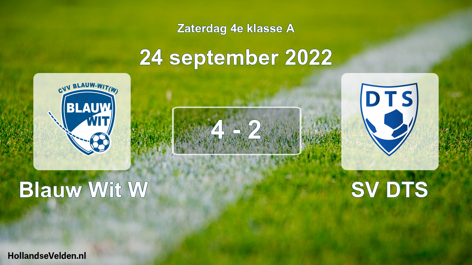 Total number of matches played: Blauw Wit W - SV DTS 4 - 2 (24 September 2022)
