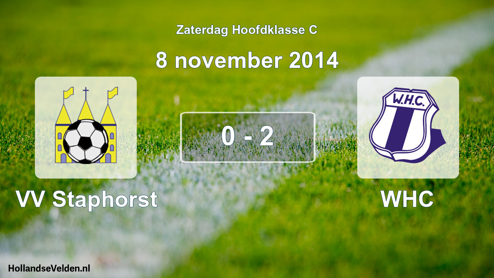 Total number of matches played: VV Staphorst - WHC 0 - 2 (8 November 2014)
