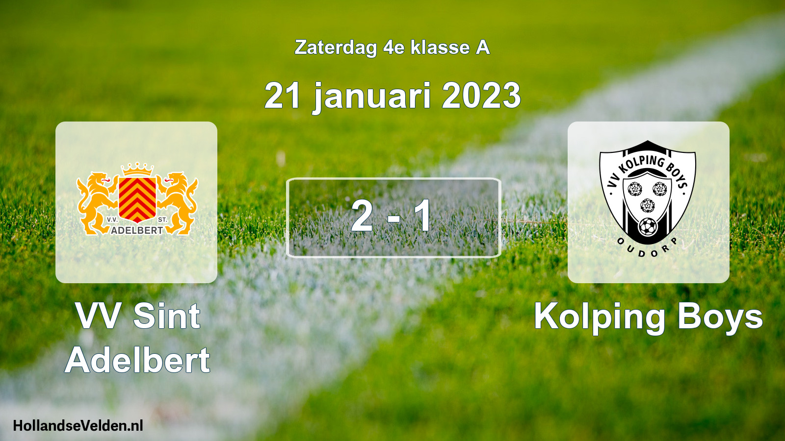 Total number of matches played: VV Sint Adelbert - Kolping Boys 2 - 1 (21 January 2023)