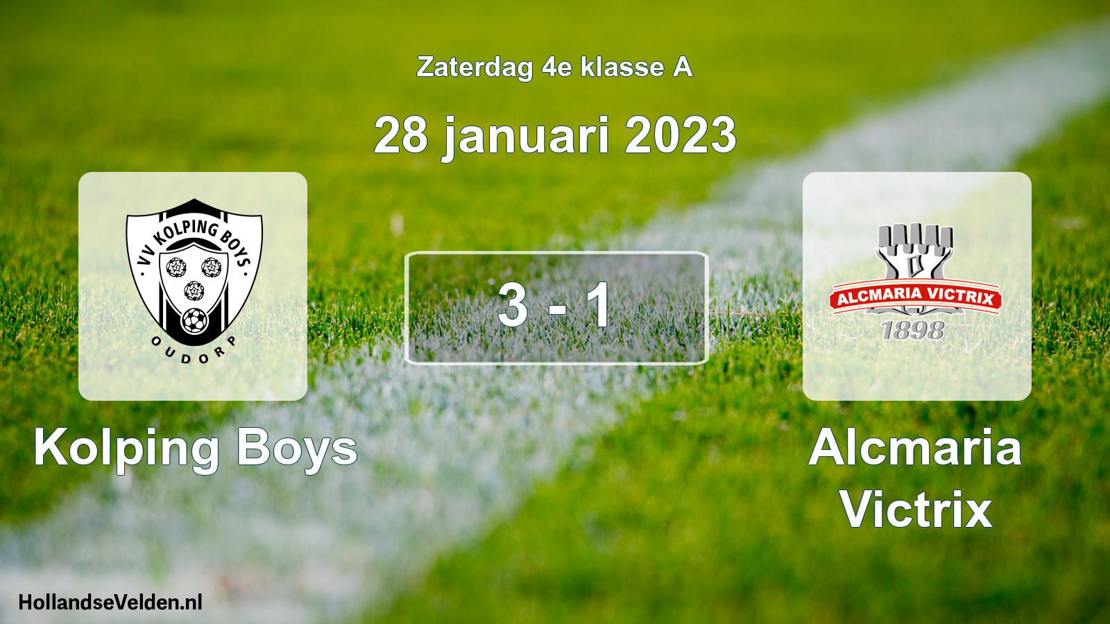 Total number of matches played: Kolping Boys - Alcmaria Victrix 3 - 1 (28 January 2023)