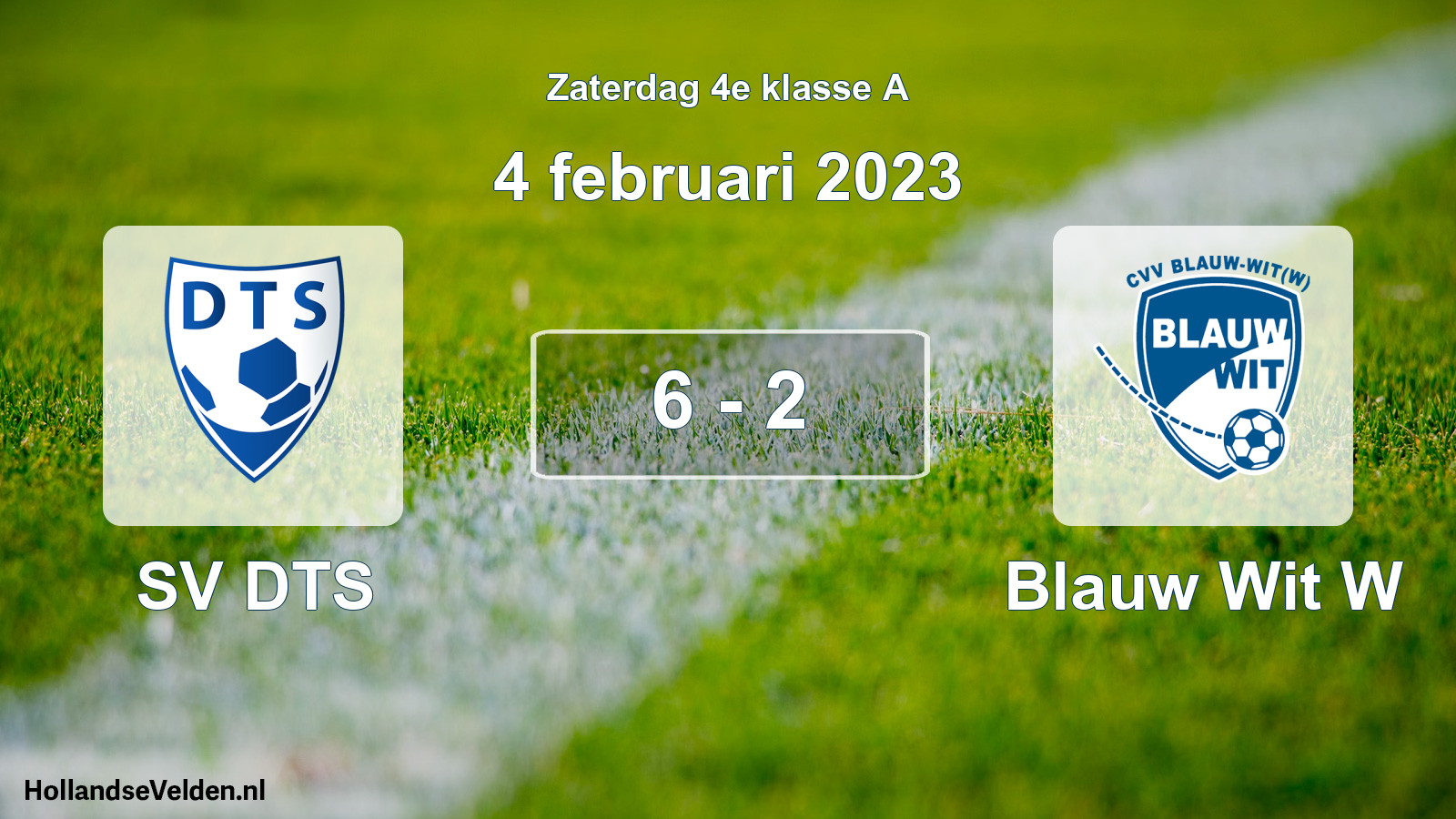 Total number of matches played: SV DTS - Blauw Wit W 6 - 2 (4 February 2023)