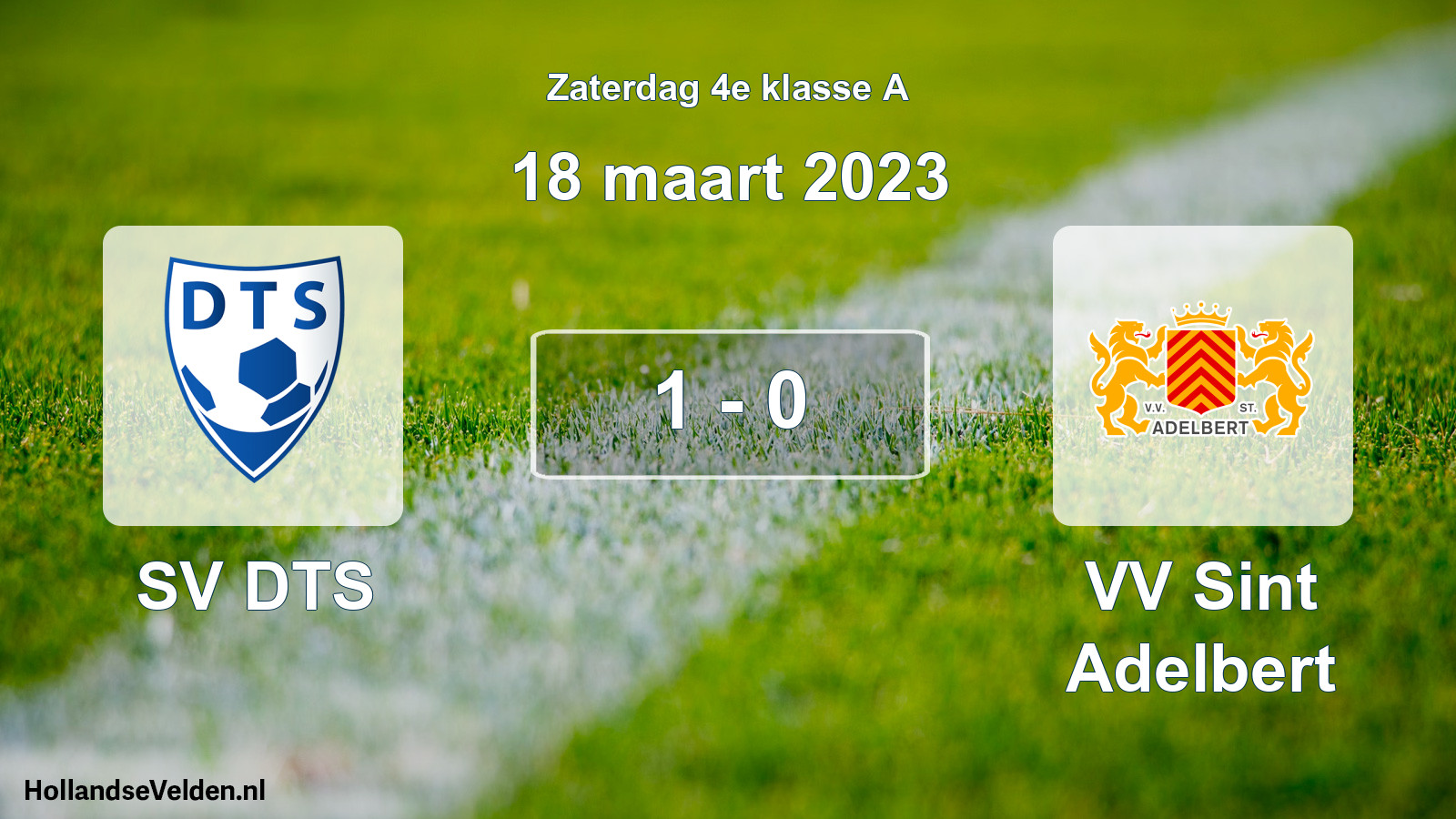 Total number of matches played: SV DTS - VV Sint Adelbert 1 - 0 (18 March 2023)