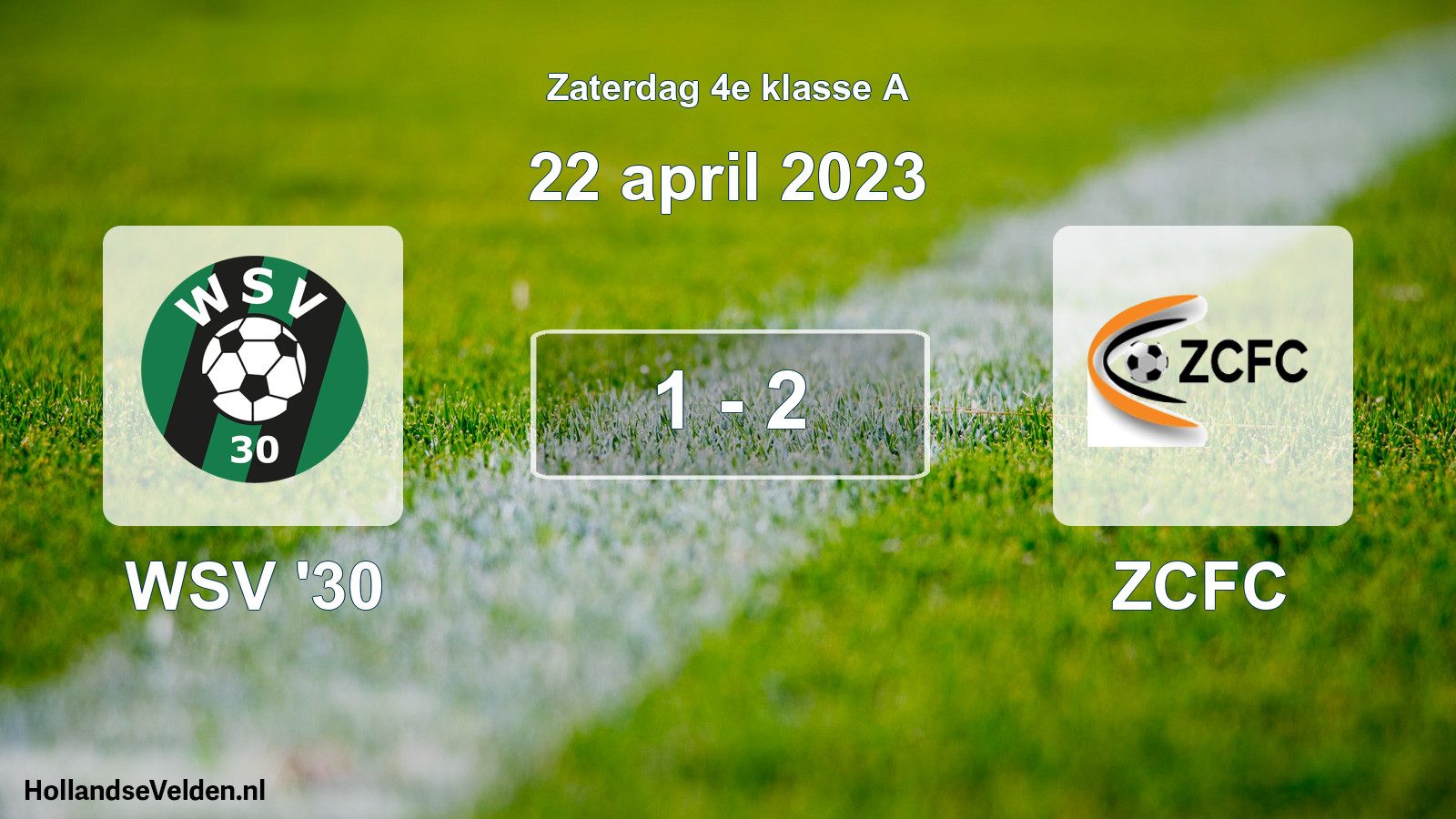 Total number of matches played: WSV '30 - ZCFC 1 - 2 (22 April 2023)