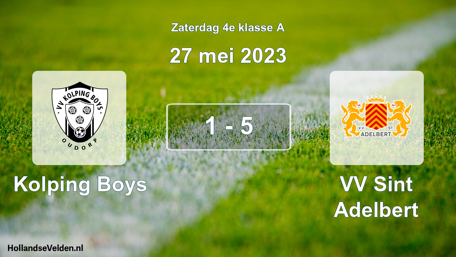 Total number of matches played: Kolping Boys - VV Sint Adelbert 1 - 5 (27 May 2023)