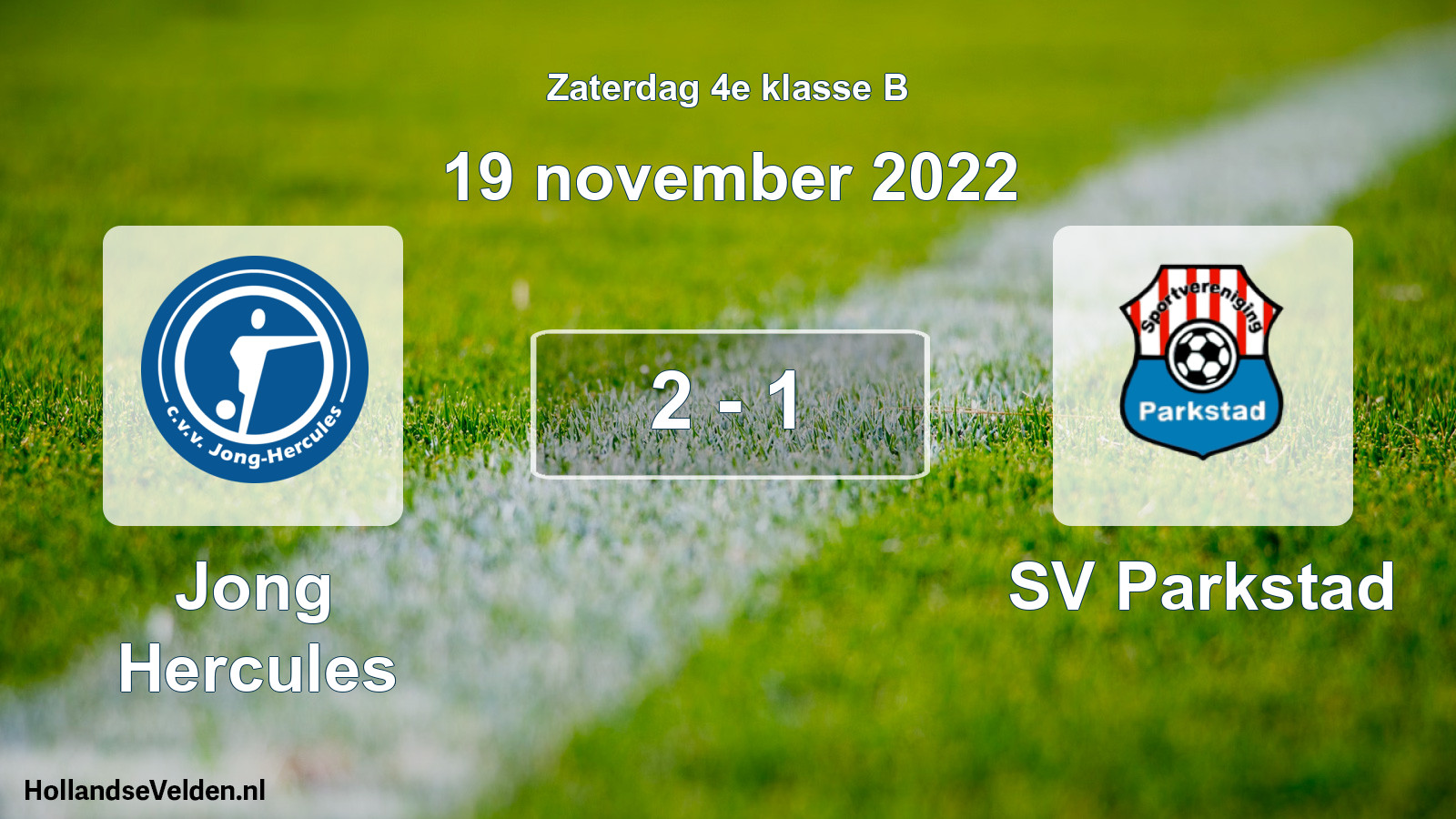 Total number of matches played: Jong Hercules - SV Parkstad 2 - 1 (19 November 2022)