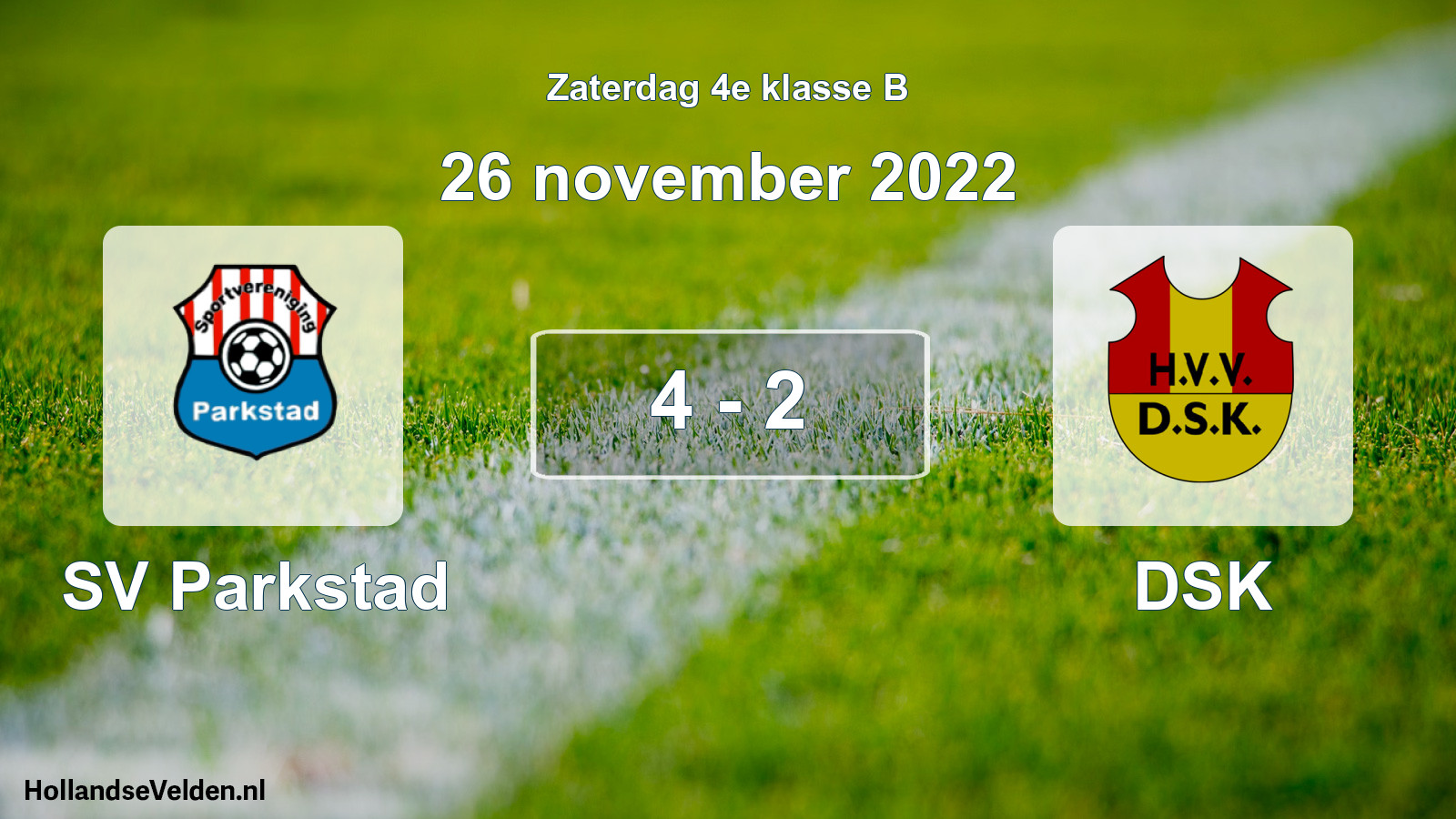 Total number of matches played: SV Parkstad - DSK 4 - 2 (26 November 2022)