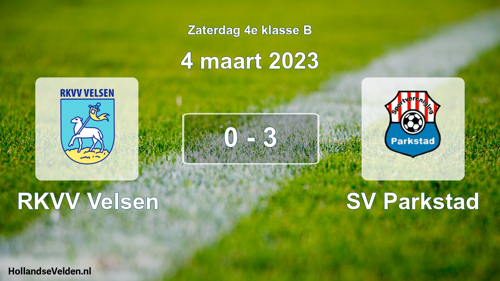 Total number of matches played: RKVV Velsen - SV Parkstad 0 - 3 (4 March 2023)
