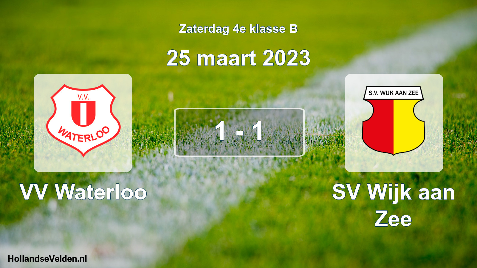 Total number of matches played: VV Waterloo - SV Wijk aan Zee 1 - 1 (25 March 2023)