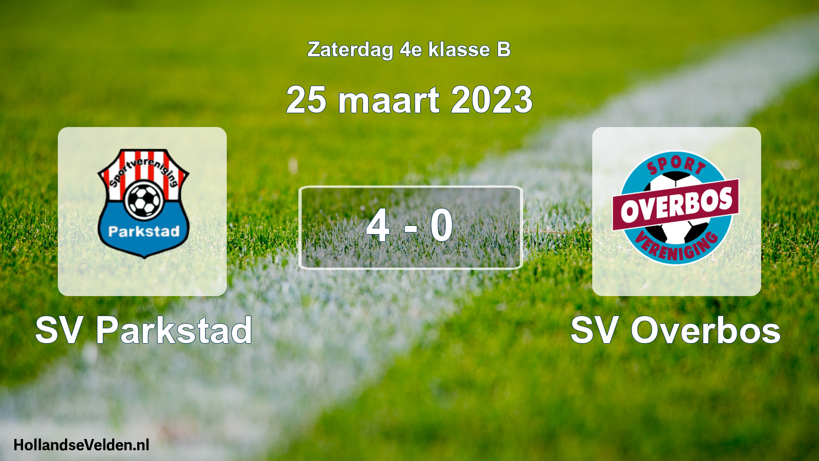 Total number of matches played: SV Parkstad - SV Overbos 4 - 0 (25 March 2023)