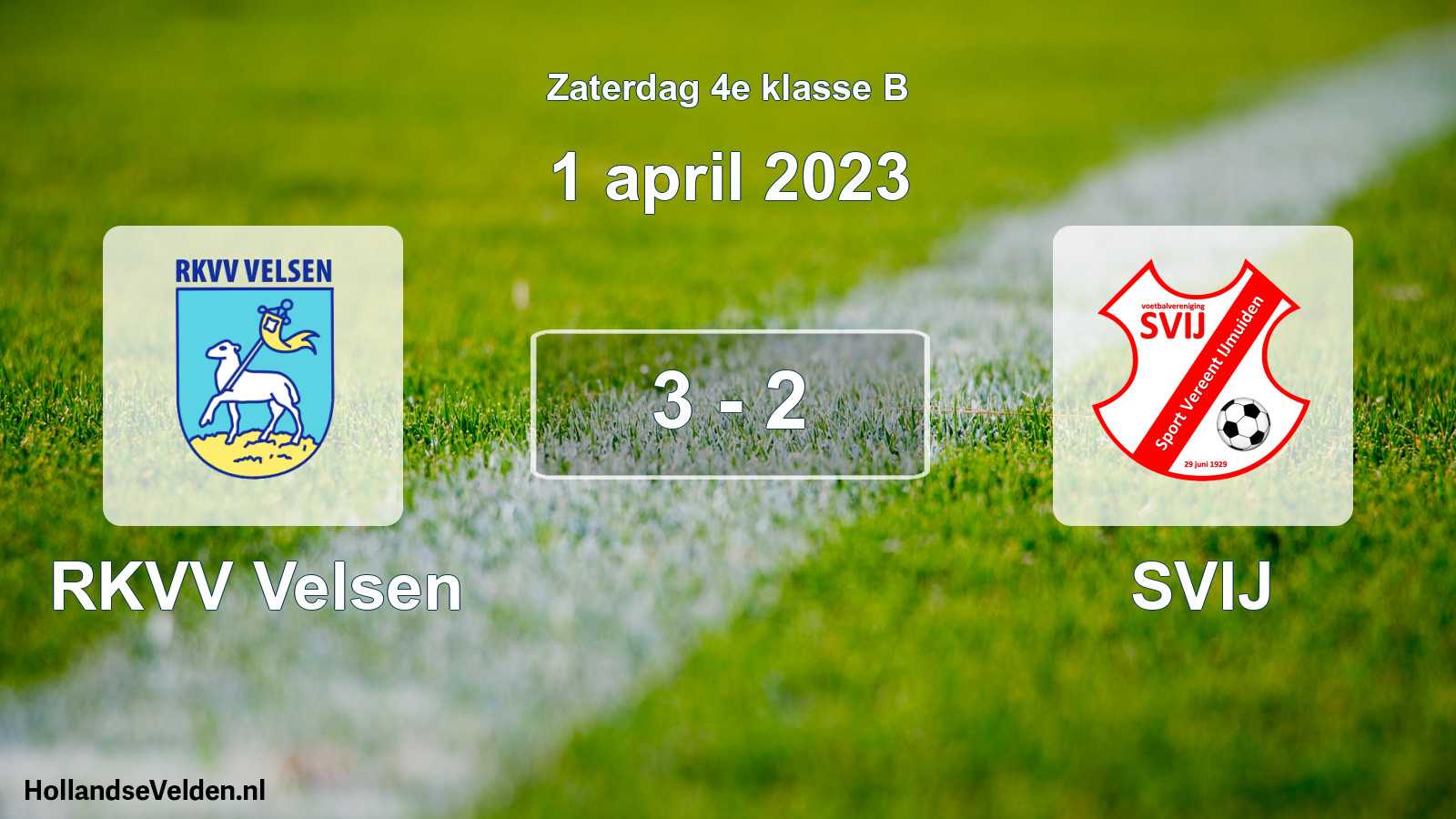 Total number of matches played: RKVV Velsen - SVIJ 3 - 2 (1 April 2023)