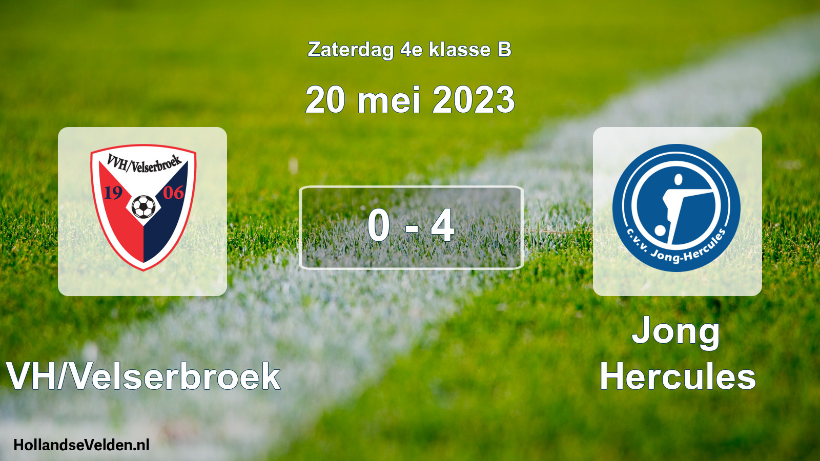 Total number of matches played: VVH/Velserbroek - Jong Hercules 0 - 4 (20 May 2023)