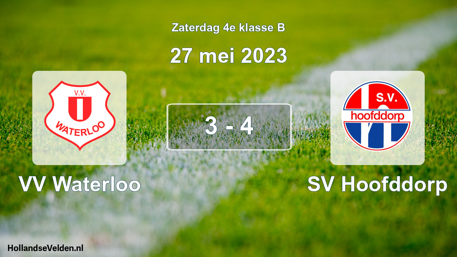 Total number of matches played: VV Waterloo - SV Hoofddorp 3 - 4 (27 May 2023)