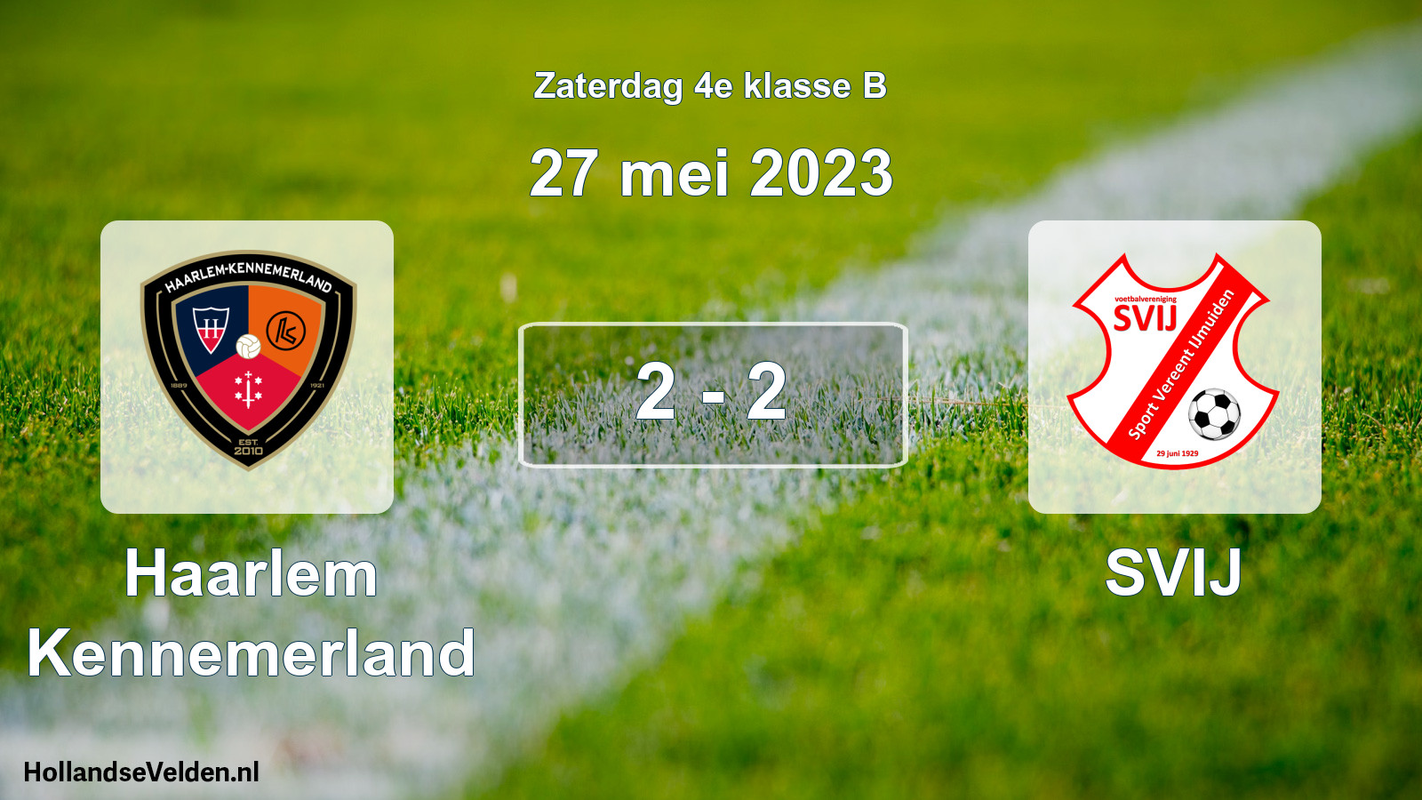 Total number of matches played: Haarlem Kennemerland - SVIJ 2 - 2 (27 May 2023)