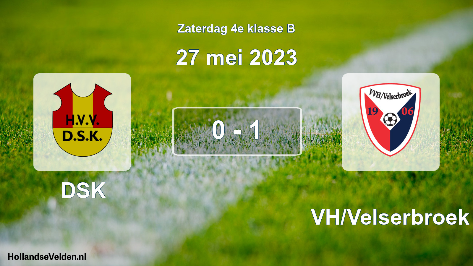 Total number of matches played: DSK - VVH/Velserbroek 0 - 1 (27 May 2023)