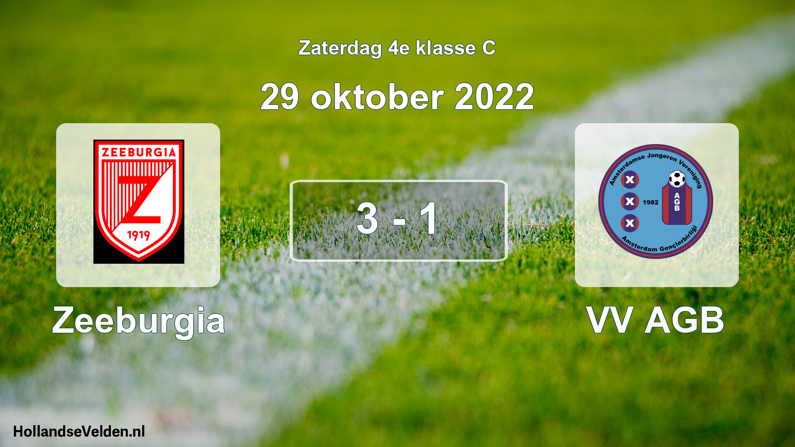 Total number of matches played: Zeeburgia - VV AGB 3 - 1 (29 October 2022)