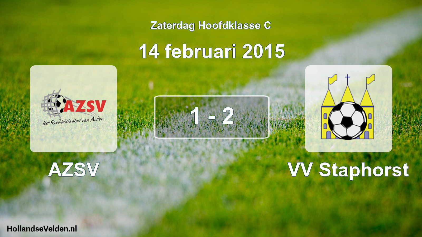 Total number of matches played: AZSV - VV Staphorst 1 - 2 (14 February 2015)