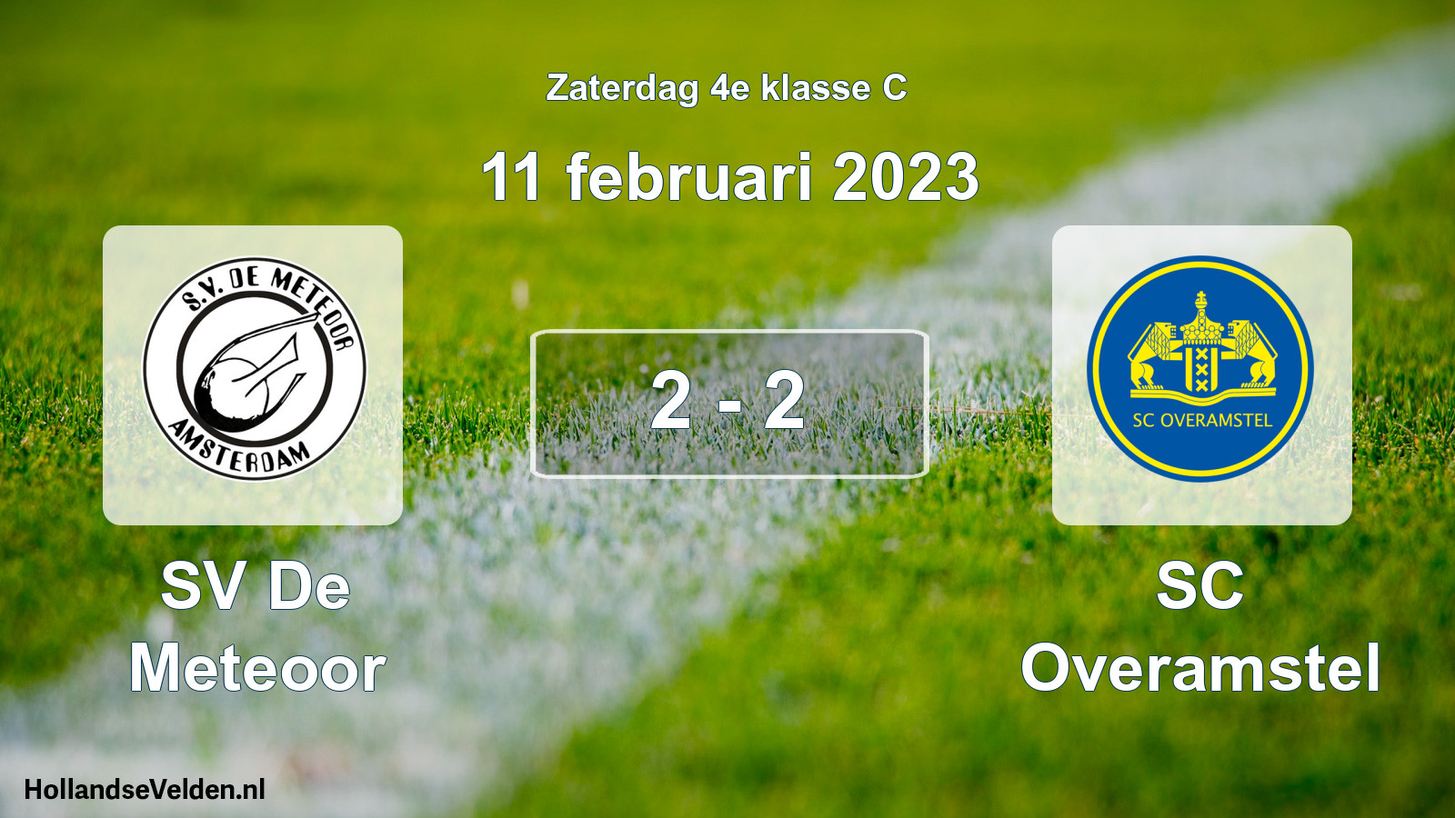 Total number of matches played: SV De Meteoor - SC Overamstel 2 - 2 (11 February 2023)