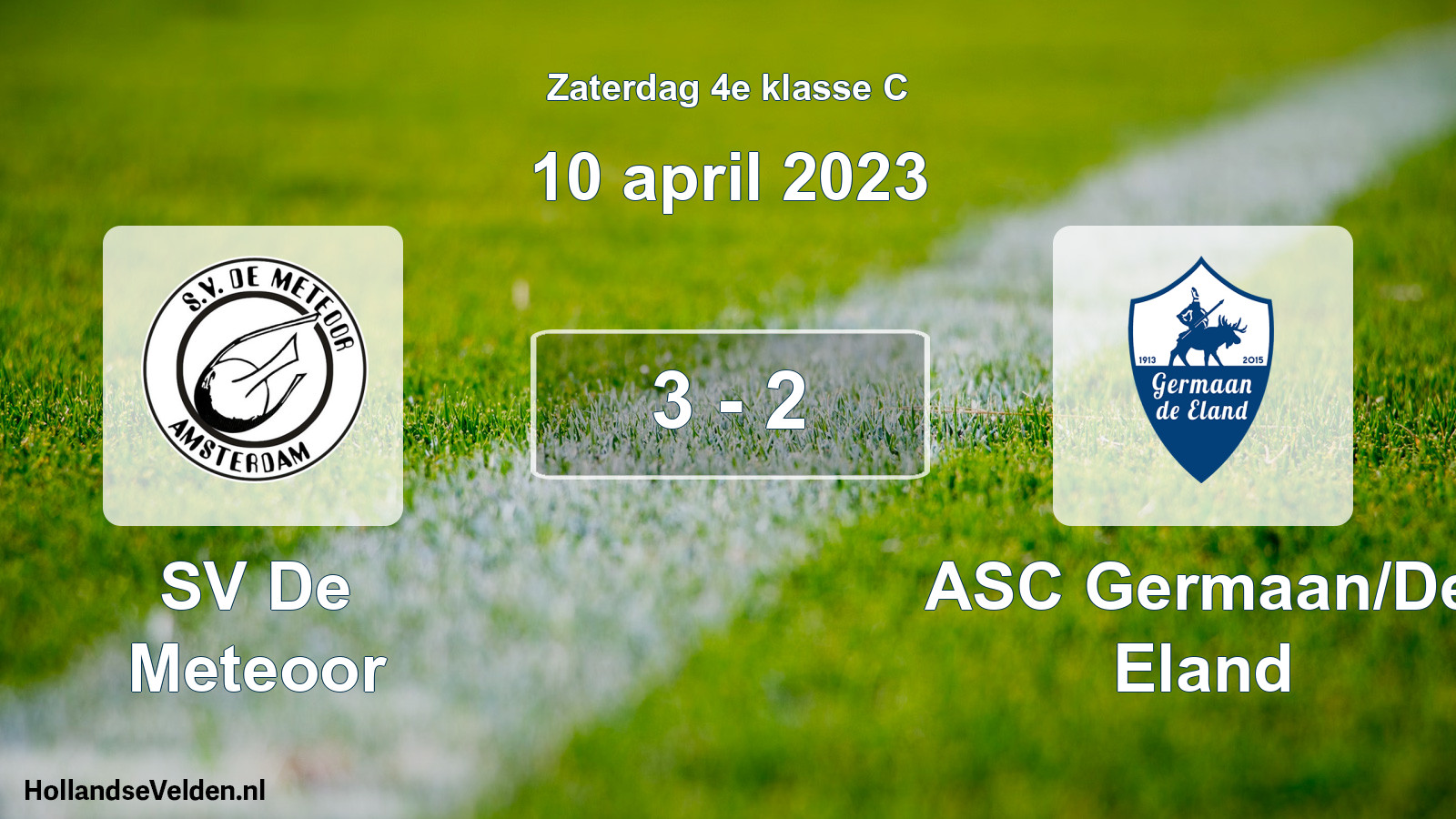 Total number of matches played: SV De Meteoor - ASC Germaan/De Eland 3 - 2 (10 April 2023)